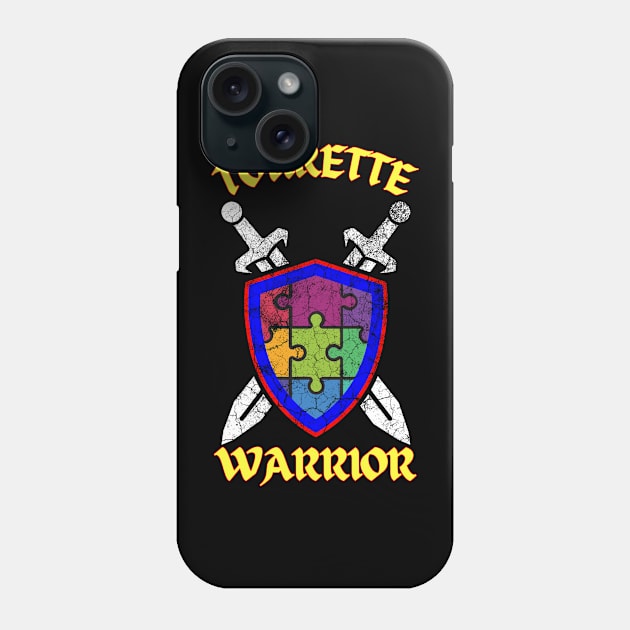 Tourette Warrior Puzzle Shield Phone Case by chiinta