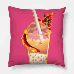 Bubble tea dragon Pillow