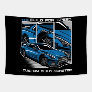 COSTOM BUILD MONSTER CAR Tapestry