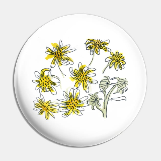 Scruffy Yellow Pin by crumpetsandcrabsticks