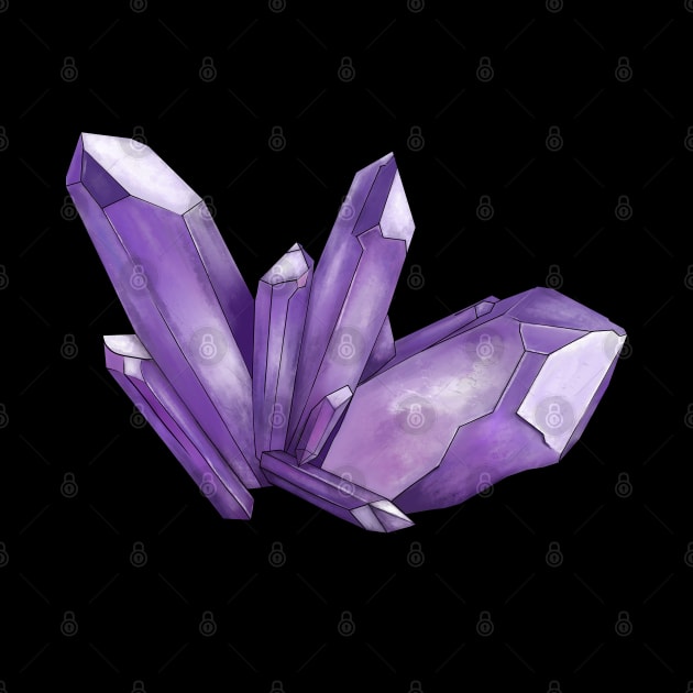 Purple Amethyst Crystal by Kraina