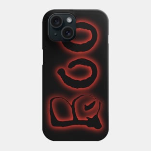 Glowing Red Neon Boo Phone Case