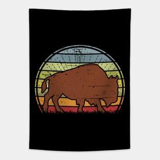 Bison Sunset Tapestry