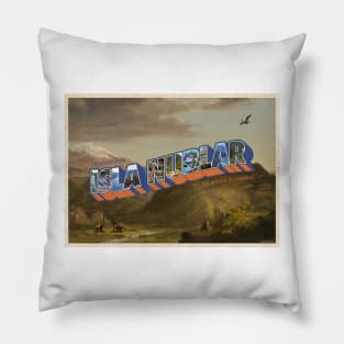 Isla Nublar - Surreal/Collage Art Pillow