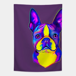 Boston Terrier in Colors Tapestry