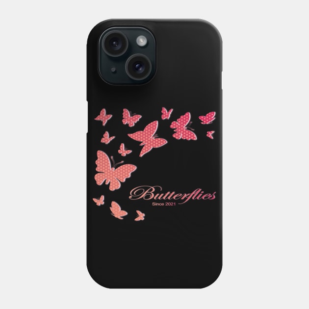 An hypnotic butterflies' cloud Phone Case by RomArte