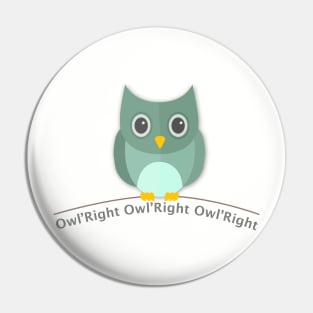 Owl Pun T-Shirt Pin