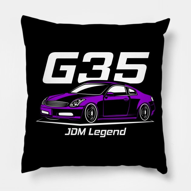 Racing Purple G35 Coupe Pillow by GoldenTuners