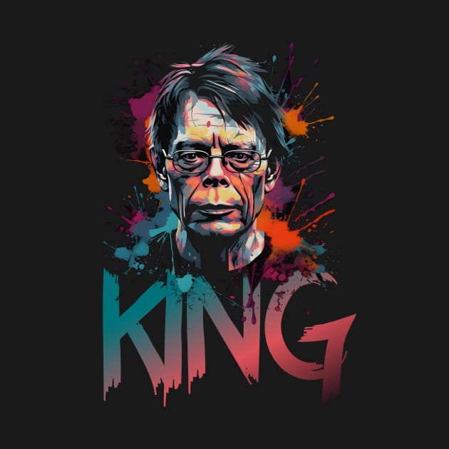 Stephen King portrait by MindGlowArt