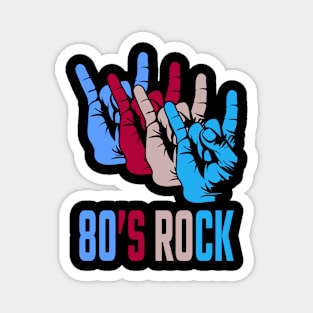 80s Rock Vintage 80s Band Rock Hand Magnet
