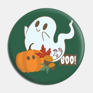 Halloween boooo cute ghost and pampkin Happy Halloween Pin