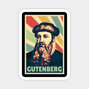 Johannes Gutenberg Vintage Colors Magnet