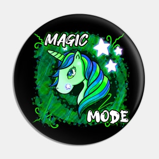 Magic Mode - Cute Unicorn Abstract Stars Pin