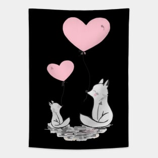 Cute Fox Love - Oil Painting Tapestry