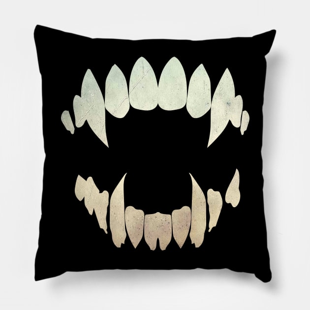 Vampire smile Pillow by UnikRay