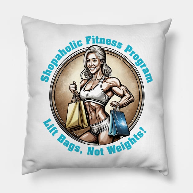 Shopaholic fitness program Pillow by Kelimok