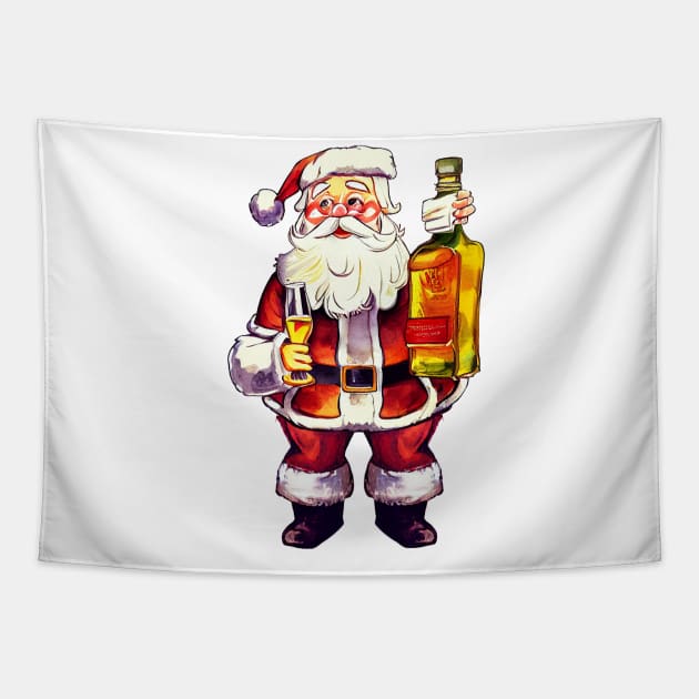 Drunk Santa Tapestry by MZeeDesigns