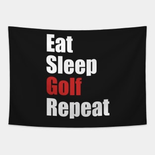 Eat Sleep Golf Repeat Tapestry