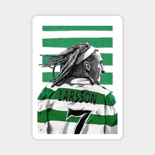 Henrik Larsson - Celtic SPL Football Artwork Magnet