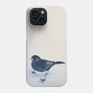 Dark-eyed Junco bird painting Phone Case