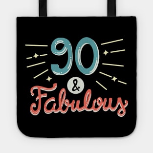 90th Birthday t-shirt Tote