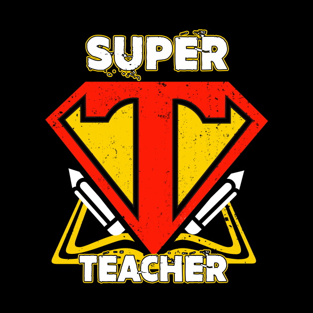 Superhero Teacher TShirt Teaching by danieldamssm