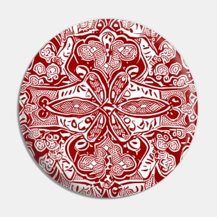 Paisley Print - Crimson Aesthetic Pin