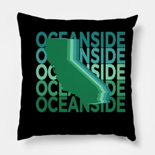 Oceanside California Green Repeat Pillow