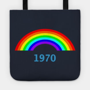 Vintage Rainbow 1970 A Retro Year Tote