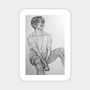 Daydreaming Jimin b&w version Magnet