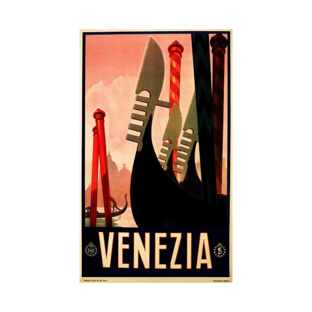 VENEZIA Venice Veneto Vintage Italian Tourism Poster Art by vintageposters