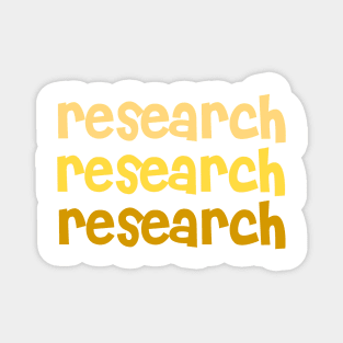 Research Lettering - Yellow Aesthetic - Occupational Therapy Magnet