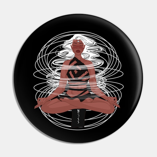 B!issful Meditation Pin by B!iss