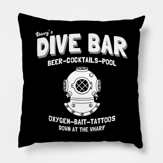 Dive Bar Pillow by kbilltv