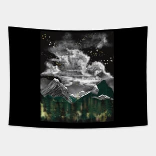 Stormy Mountain Landscape I ' Tapestry