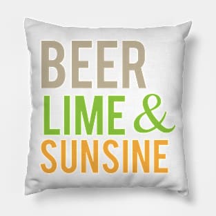 Beer Lime & Sunshine Pillow