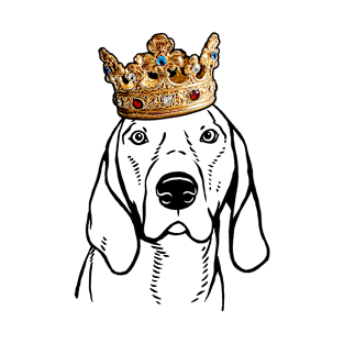 American English Coonhound Dog King Queen Wearing Crown T-Shirt