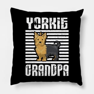 Yorkie Grandpa Proud Dogs Pillow