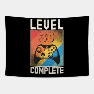 30 Years Gamer Level 30 Complete Tapestry