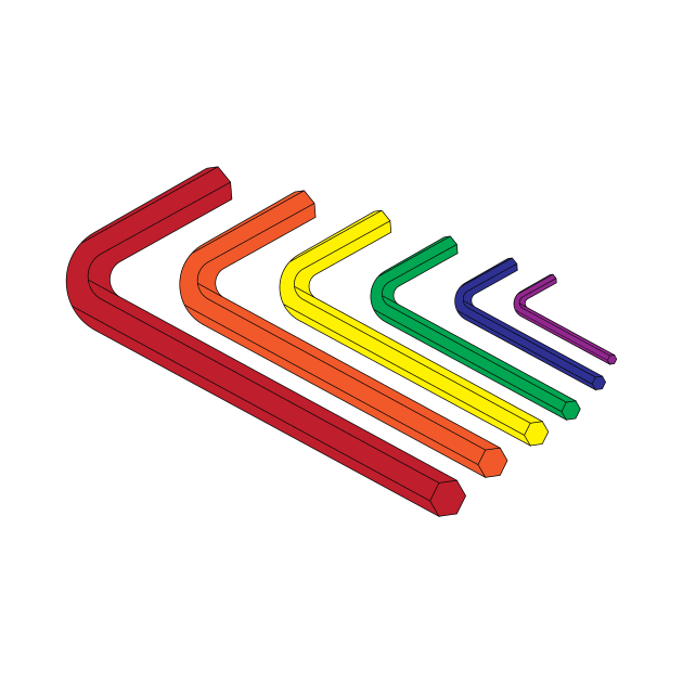 Rainbow Allen Wrench Set by castrocastro
