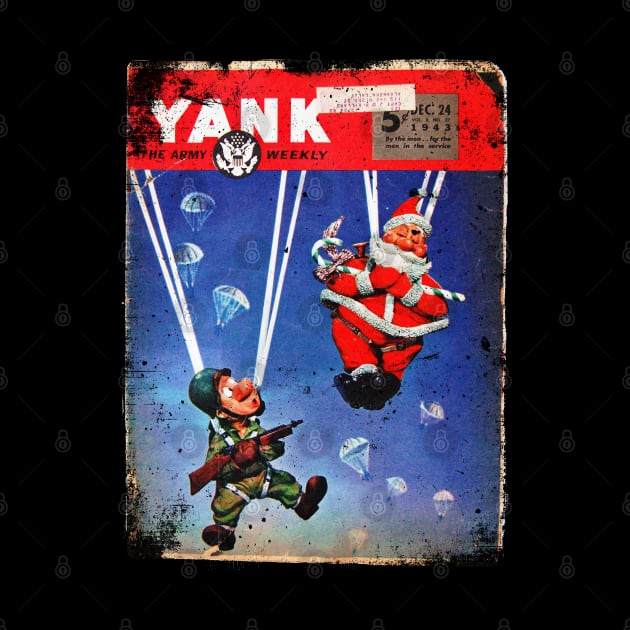 Yank Magazine 1943 WWII Paratroops Santa Claus by Jose Luiz Filho