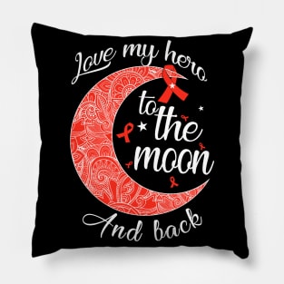 love blood cancer warrior to the moon Pillow