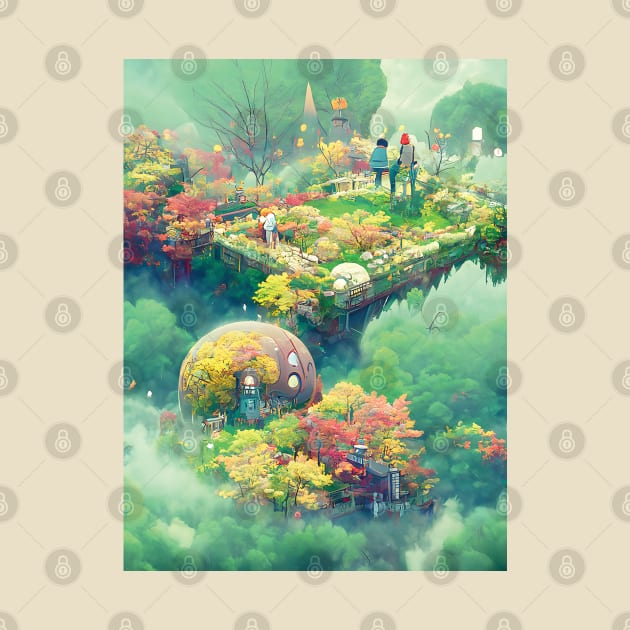 Beginning of Autumnal Fall Season Magical Jungle in Sky Fall Vibes Green City by DaysuCollege