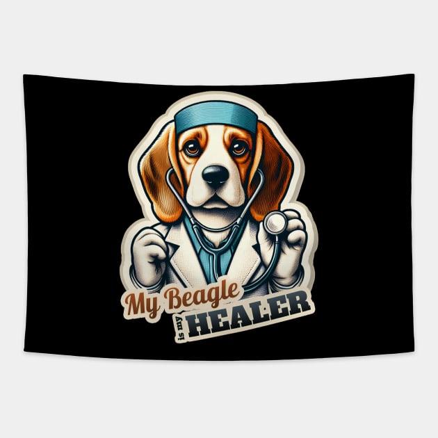 Beagle doctor Tapestry by k9-tee