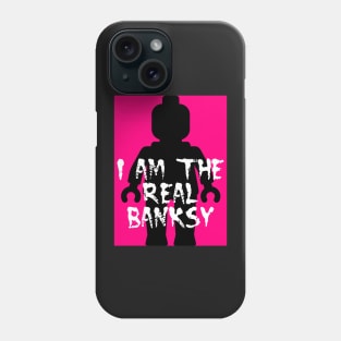 Black Minifig with "I am the Real Banksy" Phone Case