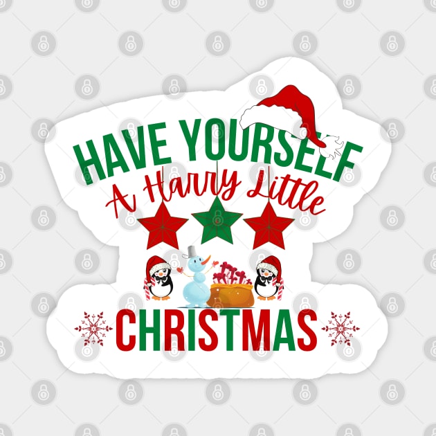 Have yourself a Harry little Christmas merry Christmas Cute Magnet by The Sober Art