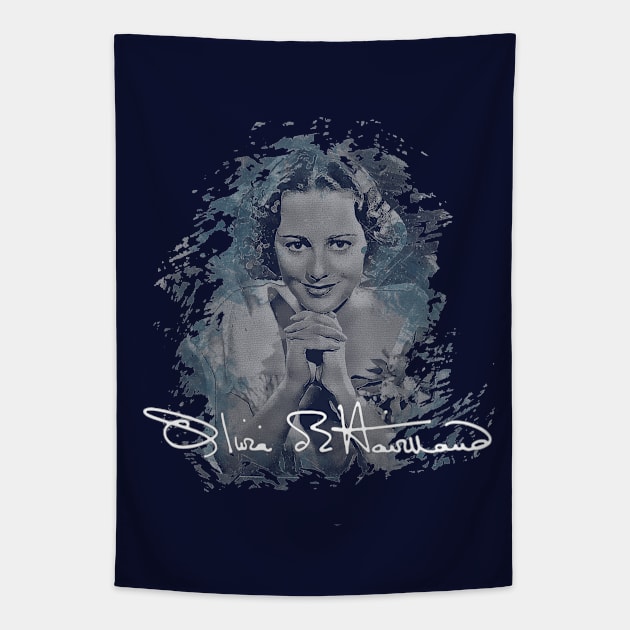 Olivia de Havilland Fan Tribute Design Tapestry by VintageMimi