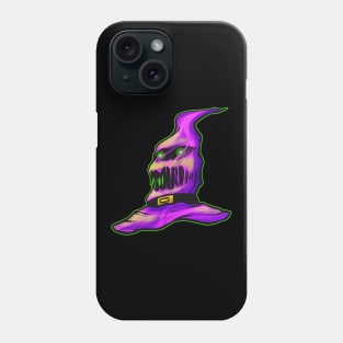 Purple Evil Witch Hat Halloween Phone Case