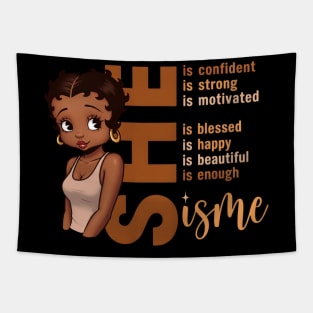 She is enough, She is Me, Black Betty Boop Edition Tapestry