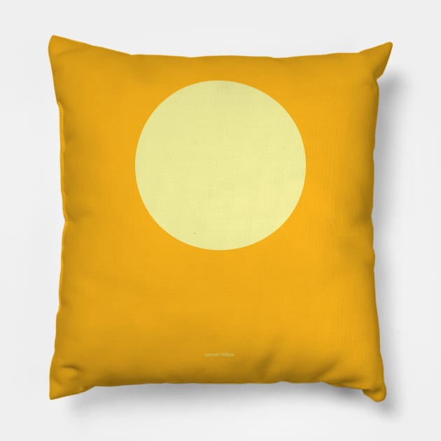 Circular - Crayola Lemon Yellow Pillow by Eugene and Jonnie Tee's